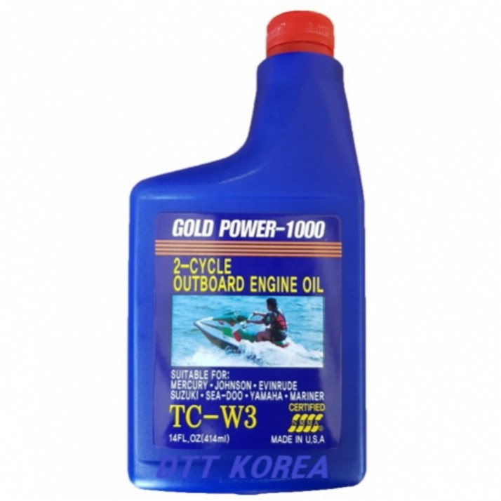 선외기오일 GOLD POWER1000 TCW3 2싸이클 가솔린 제트스키 예초기 엔진 1BOX 24개입