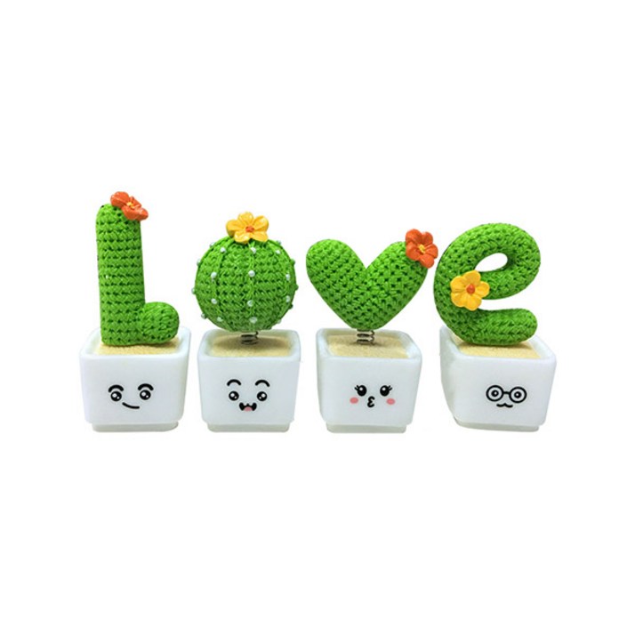 뉴라인 인테리어 소품 모형 미니 선인장 LOVE 다육이