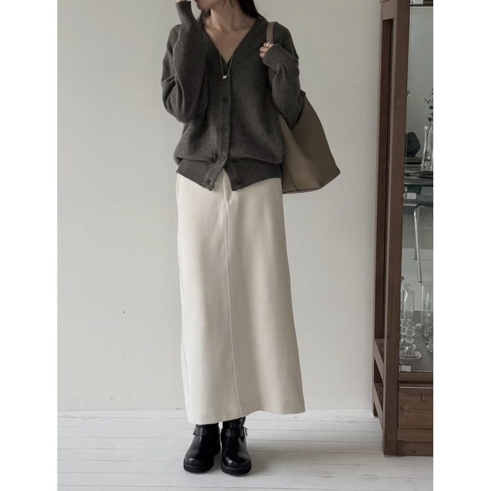 에이미그레이스 파샬 울 맥시 스커트