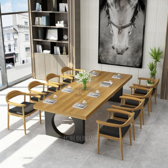 8인용식탁 10인용식탁 테이블 수입 카페 대형 북유럽 원목 회의 롱 책상 직사각형 식탁