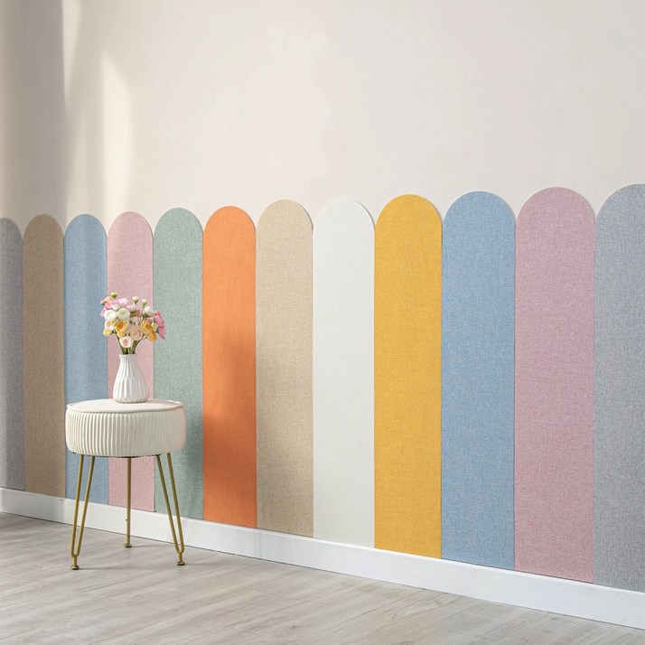 샤일리 접착식 충돌방지 벽면 쿠션 혼합컬러 벽장식 스티커 8p, 16개, 혼합색상