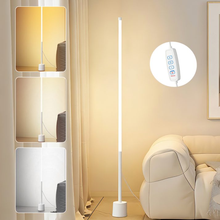 MIVONA LED 장스탠드 슬림 플로어 무드등 3색모드 밝기조절 침실 거실 조명 심플 디자인