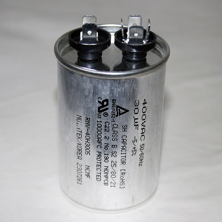 용량 30uF,기동콘덴서 원형모터콘덴서 370V,400V모터기동용,기기용콘덴서,에어컨,실외기,보일러,냉동기,런닝콘덴서,대형선풍기