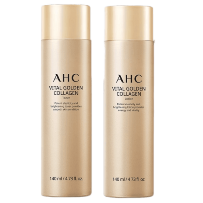 AHC 바이탈 골든 콜라겐 토너 140mL + 로션 140mL