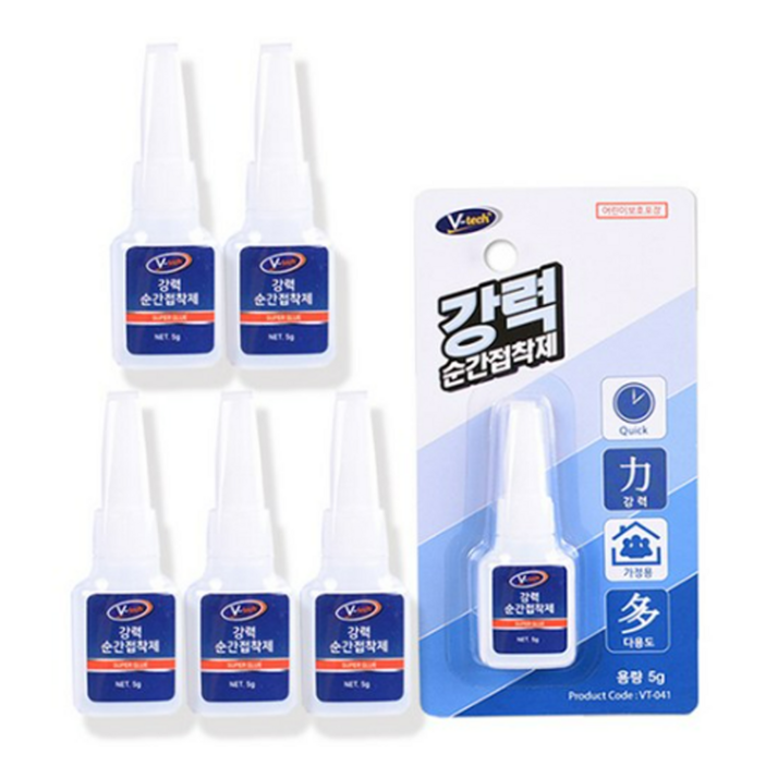 Vtech 순간접착제 5g VT-041, 6개