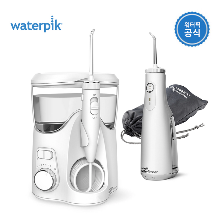 워터픽 뉴콤보팩 WP150KWF10K 가정용휴대용 구강세정기 E 2개 세트