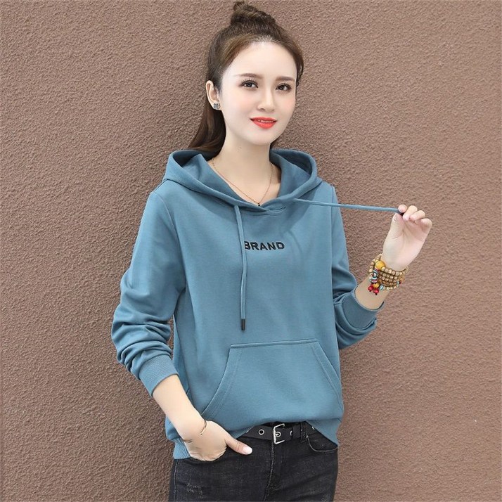 besteffie 여성 캐주얼 후드티 봄 가을 편안한 긴팔 맨투맨 빅사이즈 클래식 여자 스포츠웨어 데일리룩 봄옷 K78