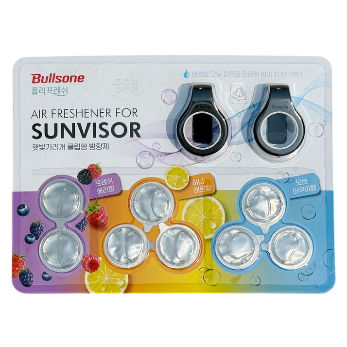 불스원 선바이저 방향제 세트 8개 차량용 향수