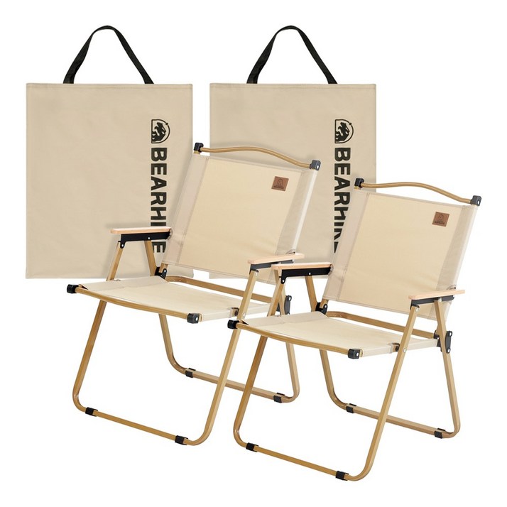 베어하이크 11 캠핑의자 접이식 경량 휴대용 백패킹 피크닉 체어, 베이지, 2세트