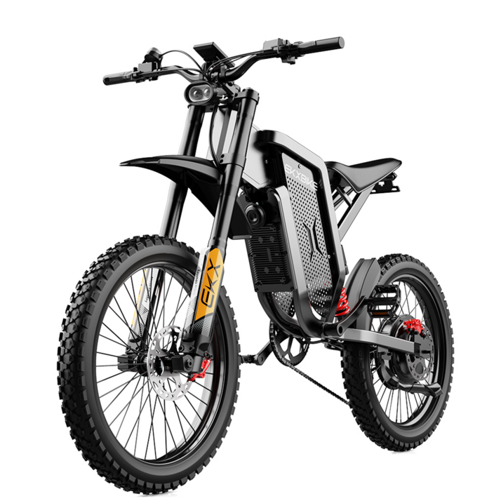 idotata X21MAX 전기자전거 3000W 60V 30Ah 배터리 최고속도 75km/h 출퇴근용 배달용, 블랙, 알루미늄