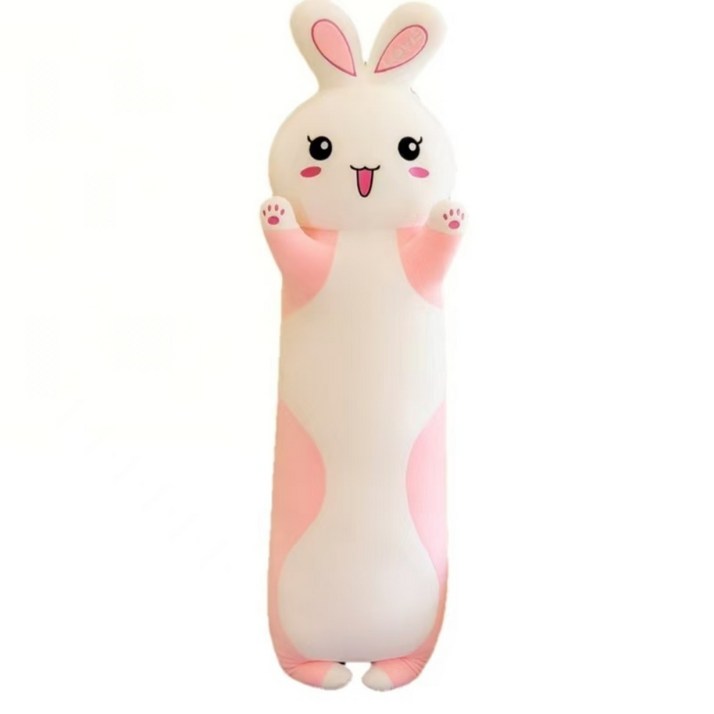 TAOMI 대형 토끼 바디필로우 성인애착인형, 핑크토끼