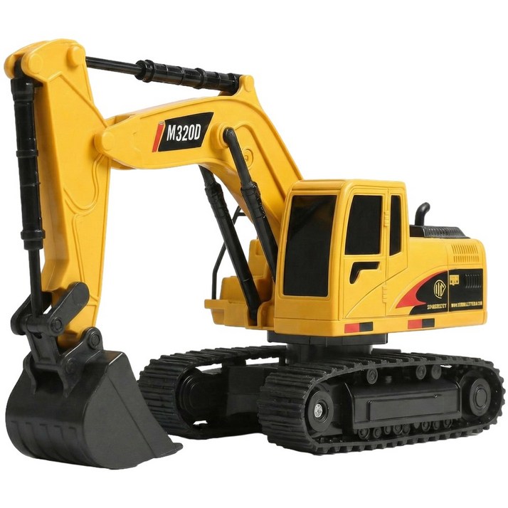 무선조종 rc카 어린이장난감 포크레인 중장비 장난감, 1개, 앰버 옐로우