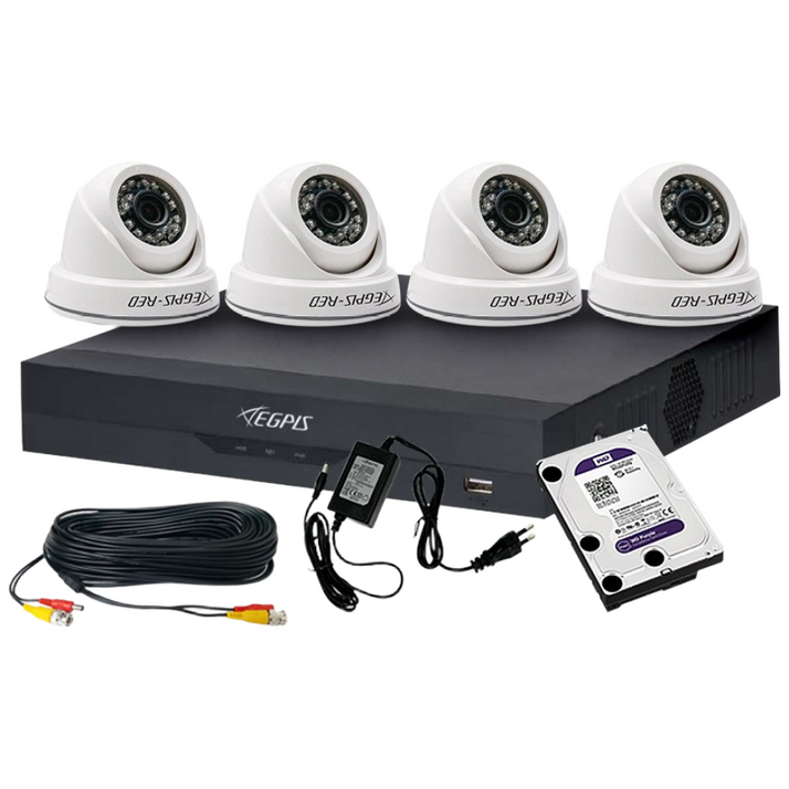 이지피스 500만화소 4채널 가정용 CCTV 카메라 실내용 세트, 실내4대+AHD케이블30M+아답터포함, 1개