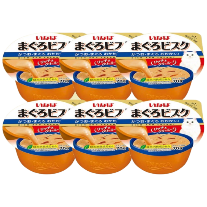 이나바 비스크컵, 가다랑어&참치&가다랑어포, 70g, 48개