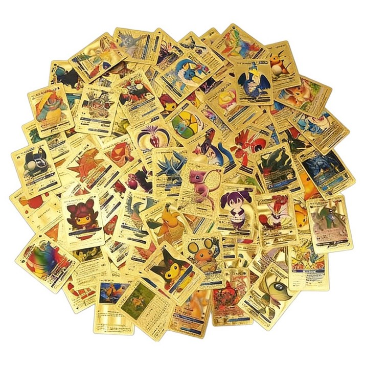 컬렉션용 금박 실버 블랙 컬러 배틀 카드 전체세트, 골드카드 (55장), 1박스