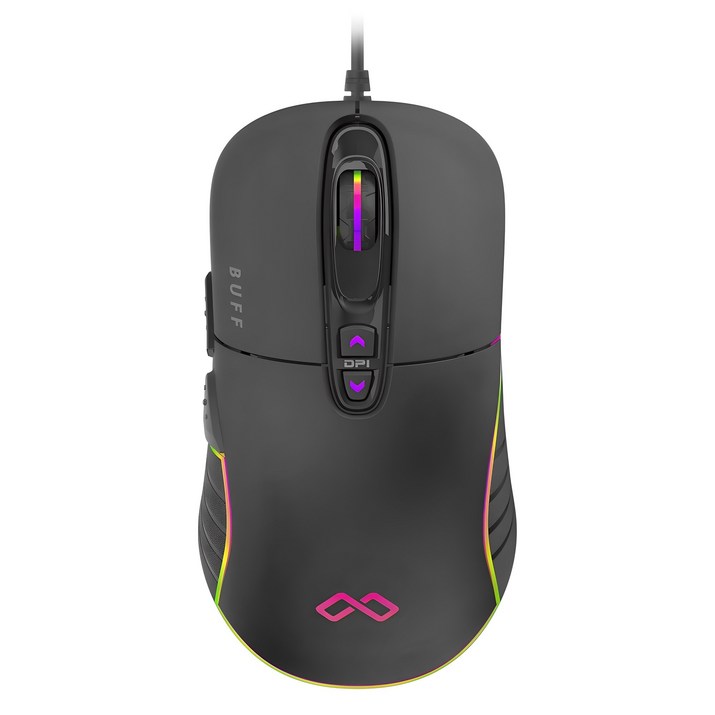 맥스틸 저소음 게이밍 유선 마우스 GMBUFF G10 PRO, GMBUFF G10 PRO, 블랙