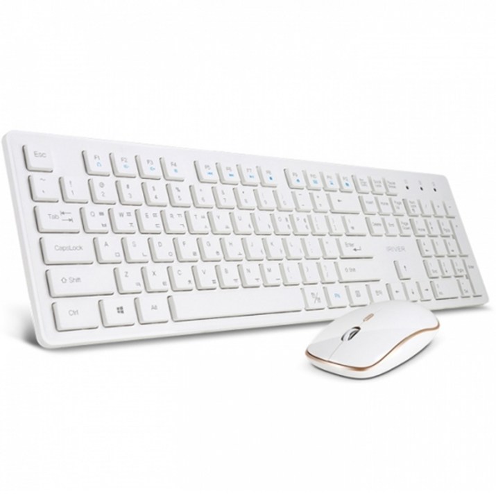 아이리버 2.4G 무선 키보드 + 마우스 세트 IR-WMK5000W, IR-WMK5000W, 화이트, 일반형