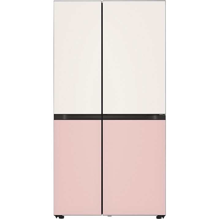 LG전자 디오스 오브제 컬렉션 매직스페이스 양문형 냉장고 S834BP20 832L 방문설치, 베이지 + 핑크, S834BP20 6327086578