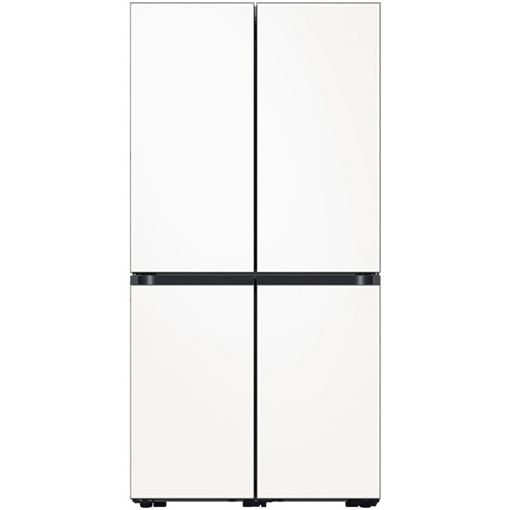 삼성전자 비스포크 냉장고 4도어 키친핏 615L 방문설치, 새틴 화이트, RF60B91C3W6