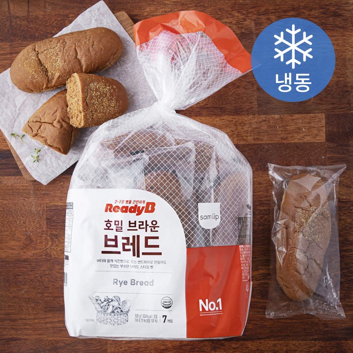 삼립 호밀 브라운 브레드 냉동, 85g, 7개입, 1개