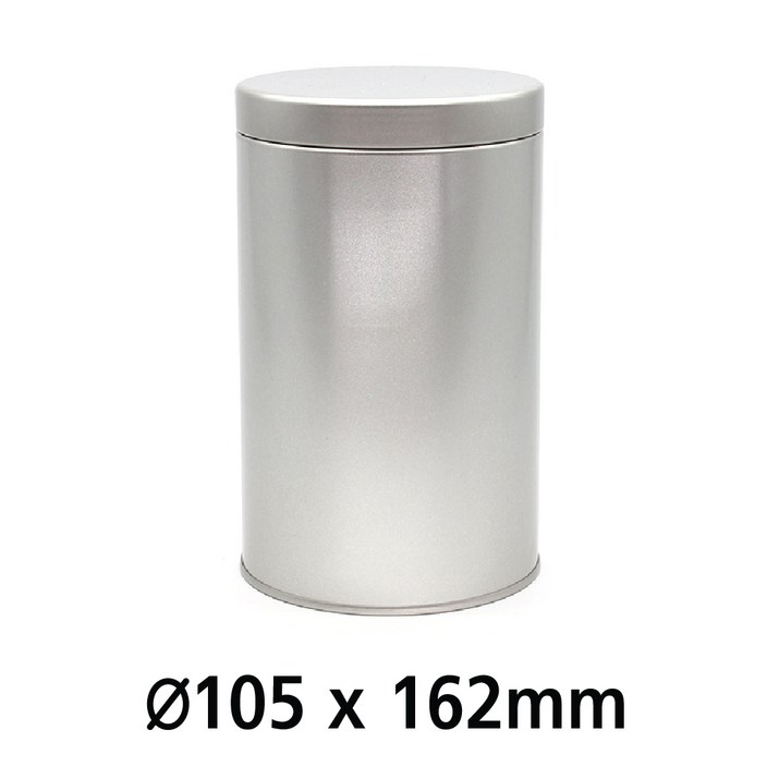 R082 UV 인쇄 가능 원형 은색 흰색 검정틴케이스, 틴케이스,깡통,제관,깡통케이스,금속포장,필통,틴캔,철캔,포장용기,굿즈 인쇄, 은색(높이 16.2cm), 1개