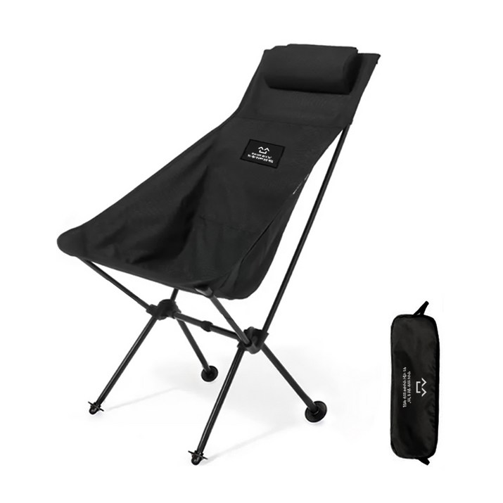 소소 휴대용 경량 접이식 캠핑 의자, 1개, 블랙