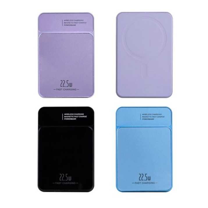 꿈꾸는아재 맥세이프보조배터리 무선충전 고속 보조배터리 10000mAh, 보라 꿈꾸는아재 맥세이프보조배터리 무선충전 고속 보조배터리 10000mAh, 보라