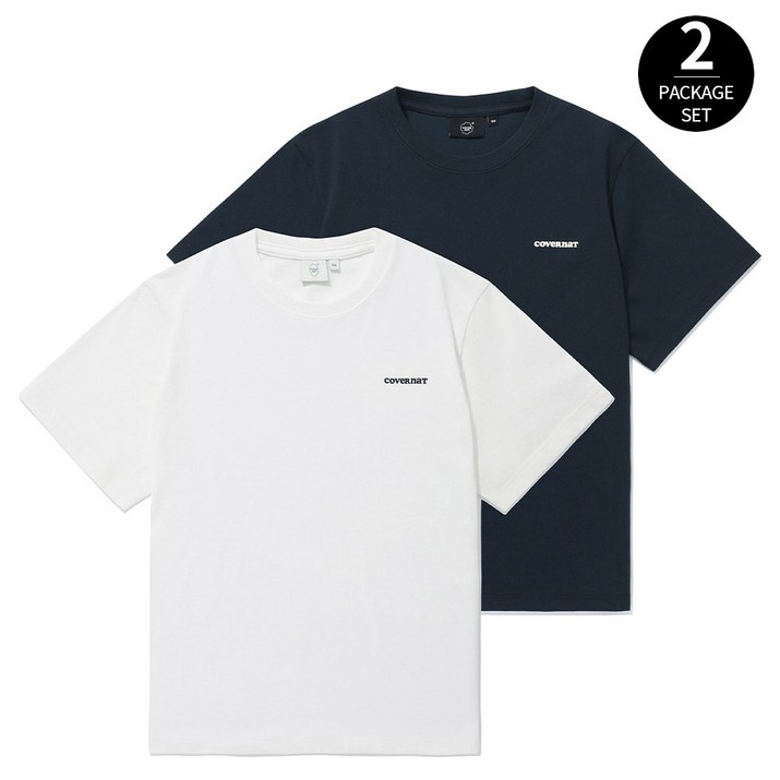 커버낫 본사우먼 에센셜 2PACK 티셔츠 화이트다크 네이비 커버낫 본사우먼 에센셜 2PACK 티셔츠 화이트다크 네이비
