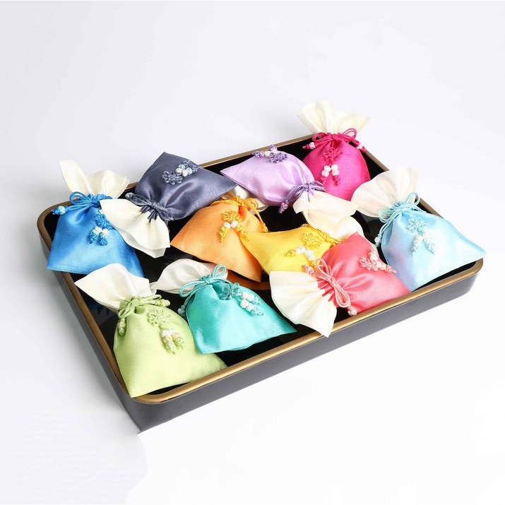 전통 복주머니 83소 선물포장주머니, 100개, 혼합색상