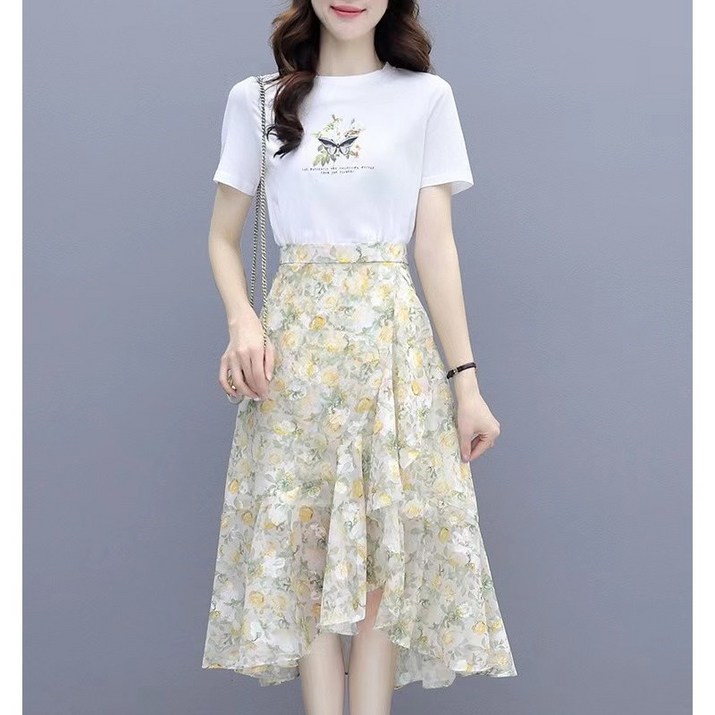 ANYOU 쉬폰스커트 플라워스커트 풀스커트 언발스커트 여름스커트 ANYOU 쉬폰스커트 플라워스커트 풀스커트 언발스커트 여름스커트