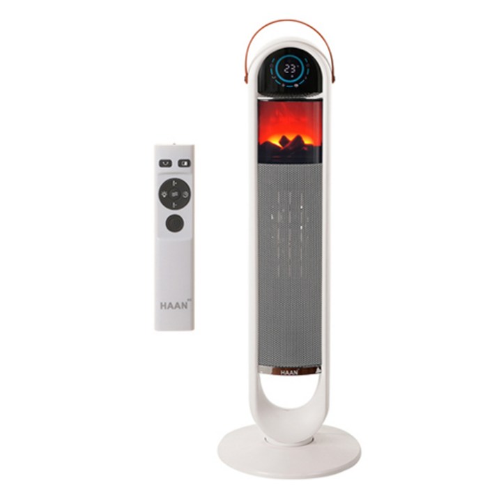 한경희생활과학 리모컨형 벽난로 불멍 그래핀 PTC 온풍기