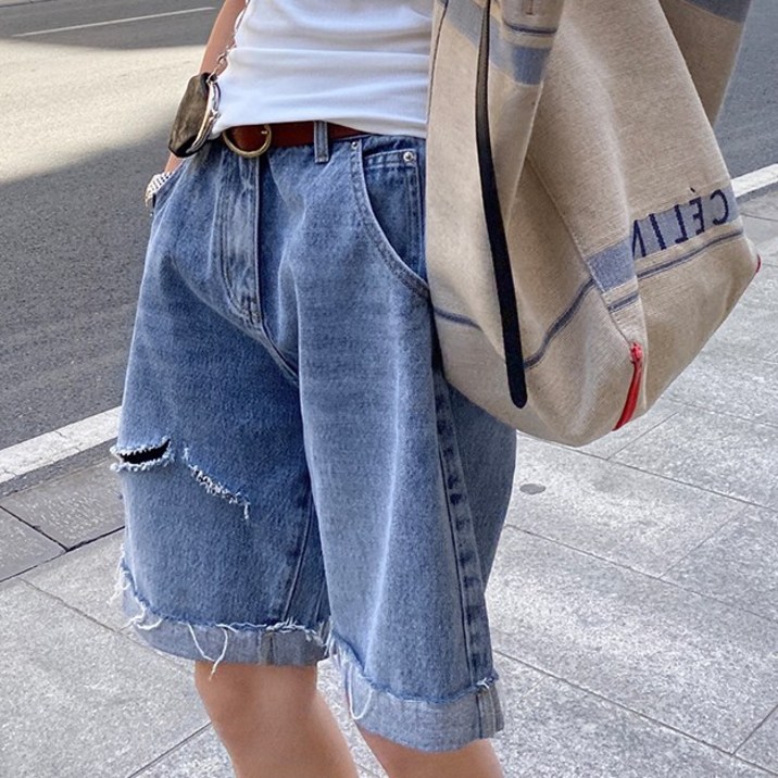 퀸앤조이 빈티지 찢청 루즈핏 5부 데님 팬츠판매자 SSK무역 퀸앤조이 빈티지 찢청 루즈핏 5부 데님 팬츠판매자 SSK무역
