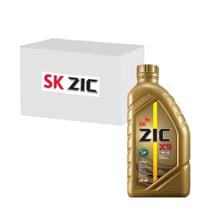 SK엔무브 지크 X9 5W40 100 합성유 가솔린용, 1L x 12개, 1개, 1l
