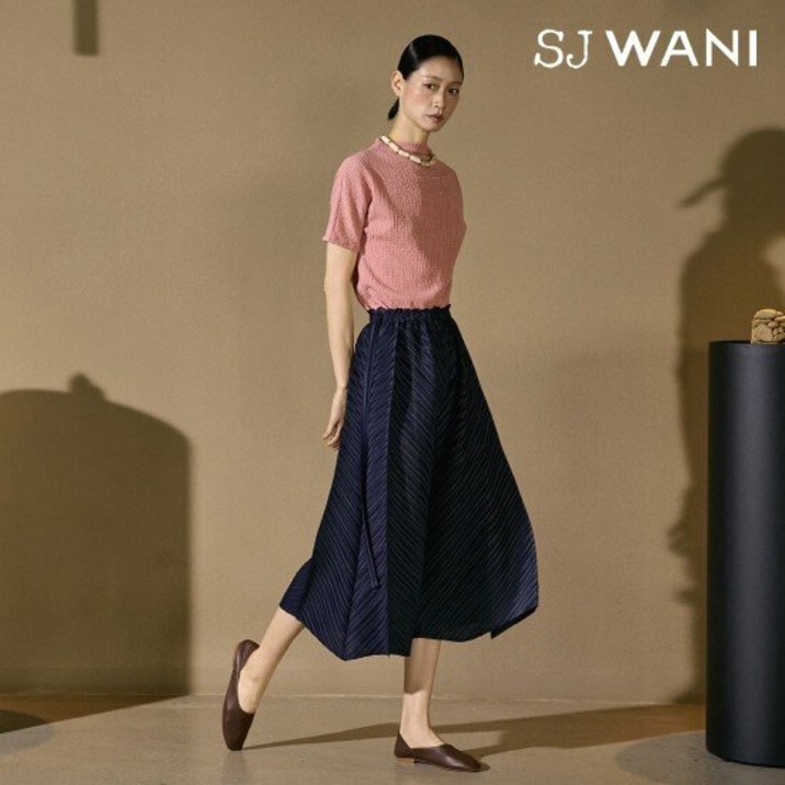 SJ와니 25SS 플리츠 와이드 큐롯팬츠 1종