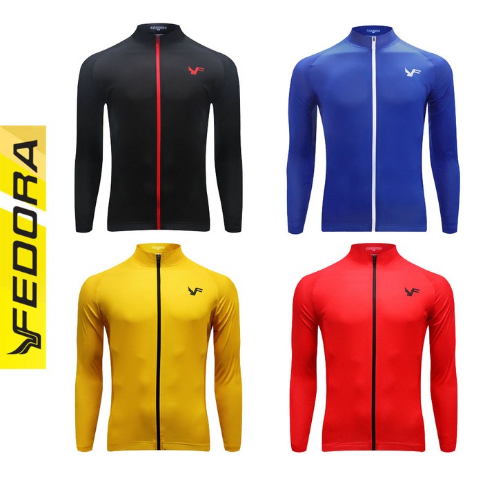 국산 페도라 자전거 긴팔져지 자전거상의 라이딩복 봄 여름 엠핀스포츠