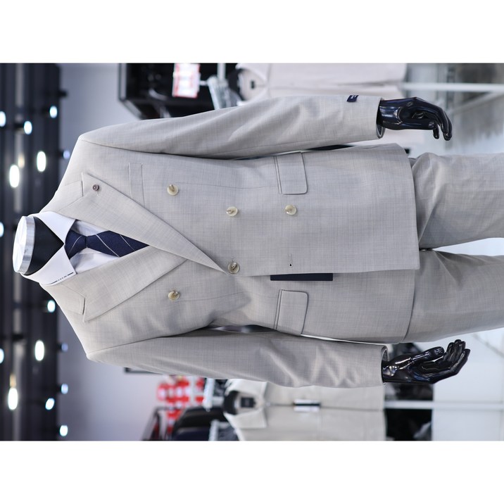 STCO SS 여름 베이지 울혼방 솔리드 더블 수트 정장 (클래식핏) SSJWB67SETM