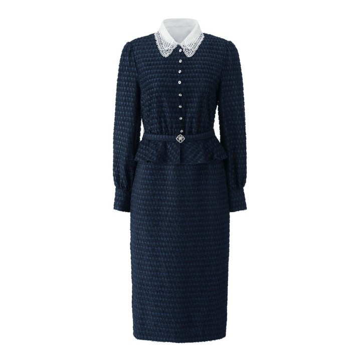 [국내백화점] 모조 탈부착 카라 2IN1 원피스