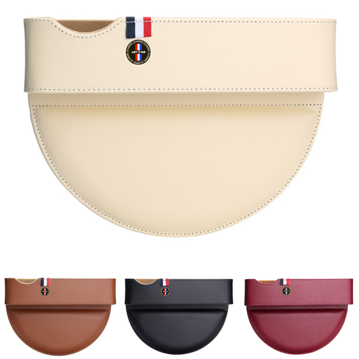 LIG 고급형 가죽 차량용 틈새 수납함 사이드 포켓 보급형 사이드 포켓, 1.블랙(고급형)