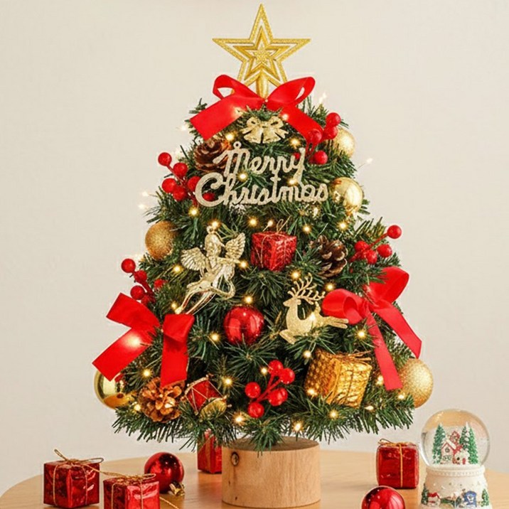 미니트리 풀세트 트리 소형 장식 테이블  LED 전구포함 소품