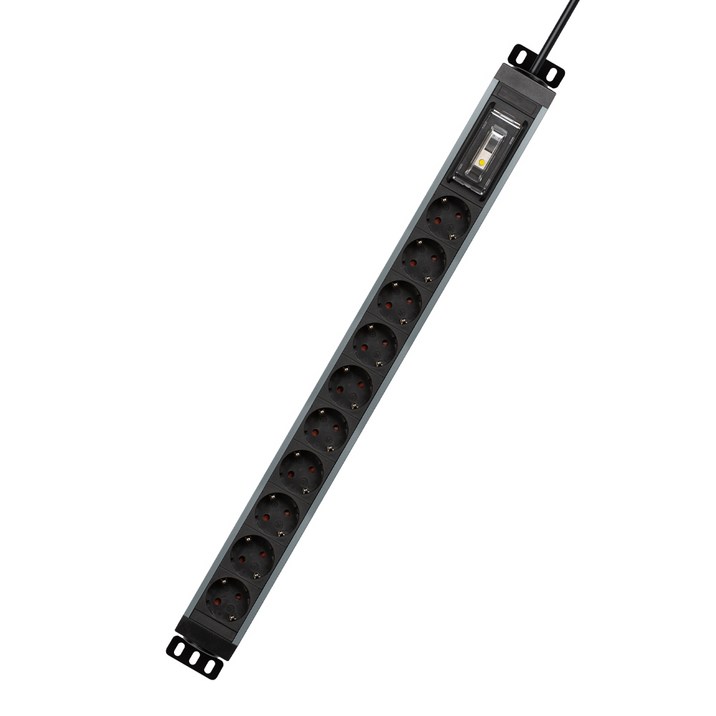 4000W 고용량 알루미늄 멀티탭 누전차단 10구 1.5m 3m 5m 7m, 1개, 스페이스 그레이, 5m