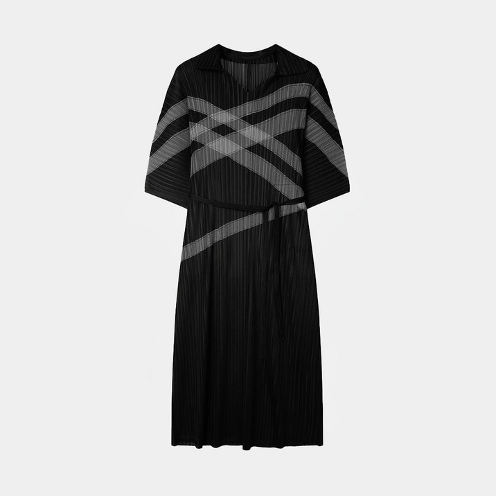 [요하넥스] 레이스 플리츠 카라 원피스