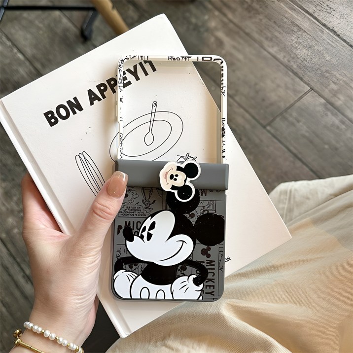 갤럭시z플립7 z플립5 z플립6 힌지보호 투명실리콘  귀여운 쥐   핸드폰케이스