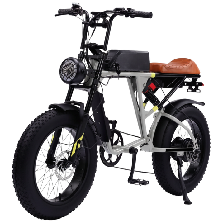 시레보 고출력 자토바이 전기 팻바이크 MTB 전기자전거 출퇴근용 배달용, 화이트, 강철