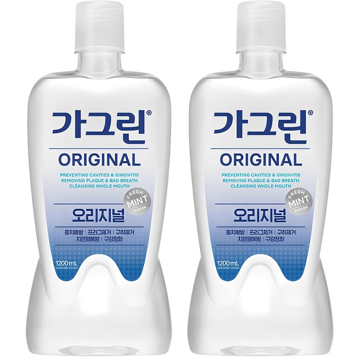 가그린 오리지널 구강청결제, 1.2L, 2개 가그린 오리지널 구강청결제, 1.2L, 2개