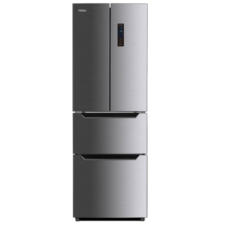 lg디오스냉장고 하이얼 프렌치 4도어 세미빌트인 인테리어 양문형 냉장고 291L 방문설치, 메탈실버, HRM351MNM