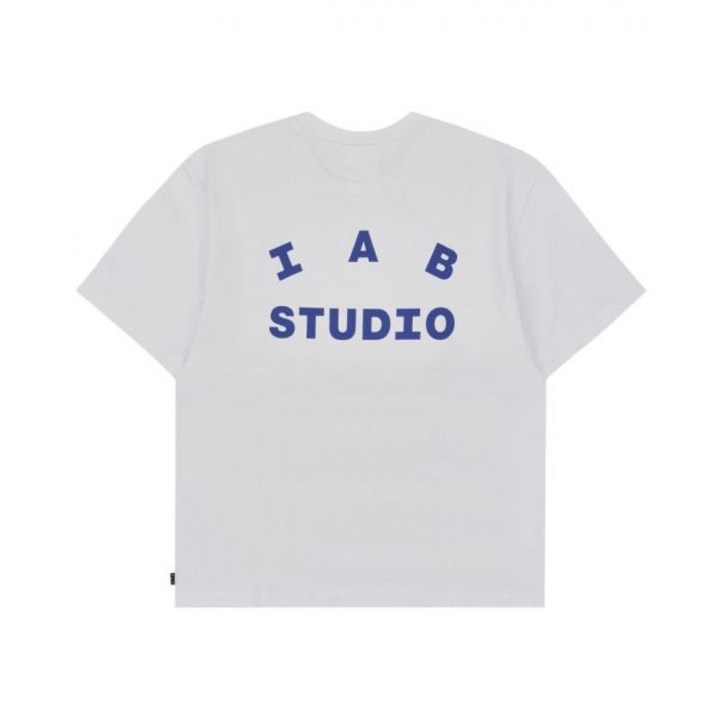 정품 보증 IAB Studio TShirt White Navy  22FW 아이앱 스튜디오 티셔츠 화이트 네이비  22FW