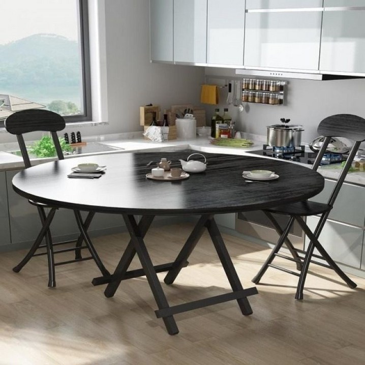 원탁식탁 빈티지 홈카페 접이식 1000 테이블 모던 다이닝 티테이블