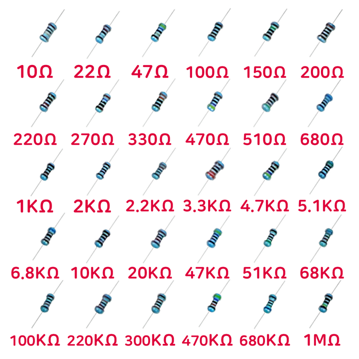 아두이노 저항 30종류 20pcs 14W 1 세트