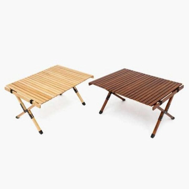 문캠핑 접이식 원목 롤테이블 내츄럴 M사이즈 월넛 L사이즈 파우치포함