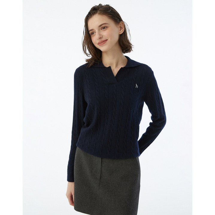 23FW 인기베스트populet네이비 짜임 울 긴팔카라니트 WSSW3D810N2 23FW 인기베스트populet네이비 짜임 울 긴팔카라니트 WSSW3D810N2
